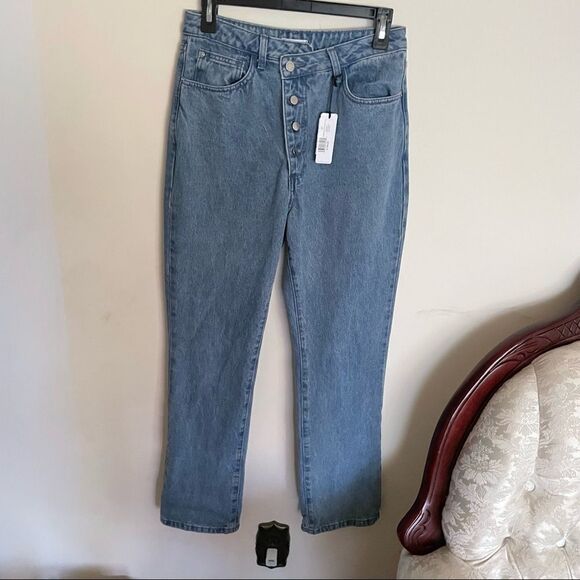 NWT WeWoreWhat Crossover Straight Leg Jean Size 27 - Picture 3 of 6